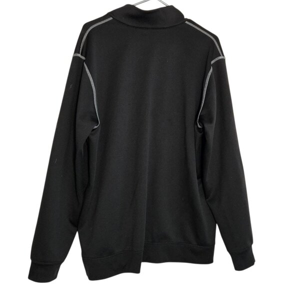 Adidas Golf Men's Athletic Climalite Black 1/4 Quarter Zip Pullover Size XL - Picture 2 of 4
